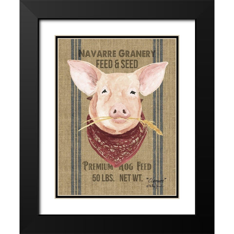 Clarence Black Modern Wood Framed Art Print with Double Matting by Jacobs, Billy