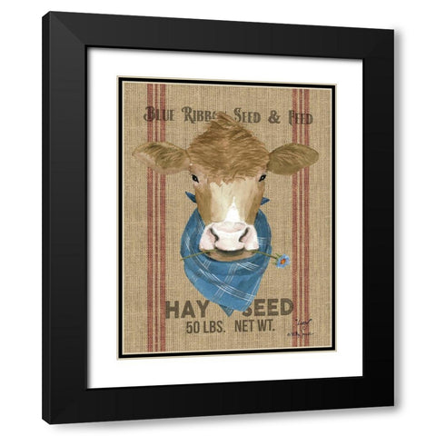 Lucy Black Modern Wood Framed Art Print with Double Matting by Jacobs, Billy