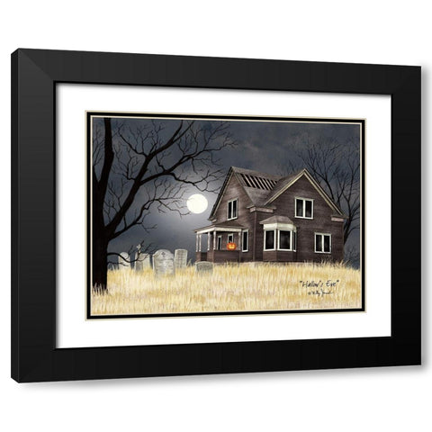 Hallows Eve Black Modern Wood Framed Art Print with Double Matting by Jacobs, Billy