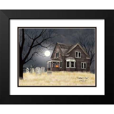 Hallows Eve Black Modern Wood Framed Art Print with Double Matting by Jacobs, Billy
