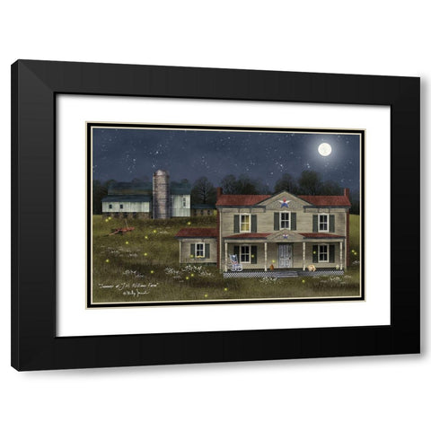 Summer at J.H. Williams Farm Black Modern Wood Framed Art Print with Double Matting by Jacobs, Billy