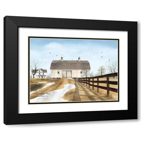 Grandpas Barn Black Modern Wood Framed Art Print with Double Matting by Jacobs, Billy