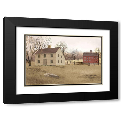 New England Saltbox     Black Modern Wood Framed Art Print with Double Matting by Jacobs, Billy