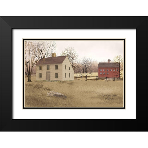 New England Saltbox     Black Modern Wood Framed Art Print with Double Matting by Jacobs, Billy