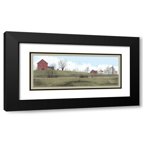 Rural Route Black Modern Wood Framed Art Print with Double Matting by Jacobs, Billy