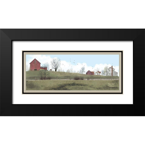Rural Route Black Modern Wood Framed Art Print with Double Matting by Jacobs, Billy