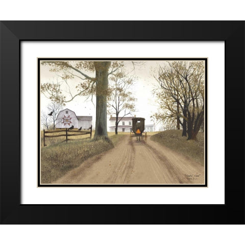 Headin Home Black Modern Wood Framed Art Print with Double Matting by Jacobs, Billy
