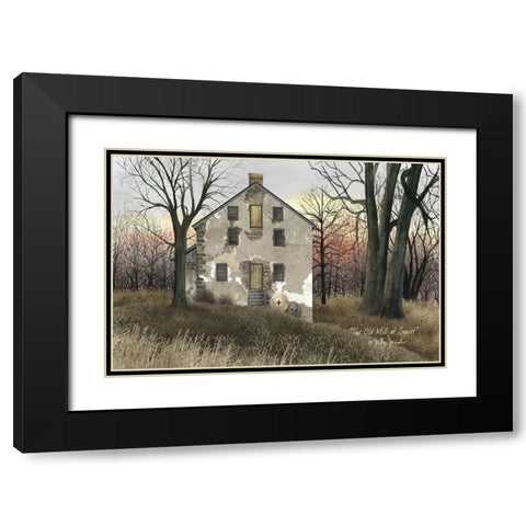 Old Mill at Sunset Black Modern Wood Framed Art Print with Double Matting by Jacobs, Billy