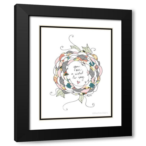 Whimsical Wish Quote      Black Modern Wood Framed Art Print with Double Matting by Bluebird Barn
