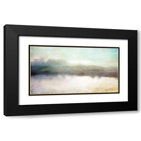 Soft Lake Landscape Black Modern Wood Framed Art Print with Double Matting by Bluebird Barn