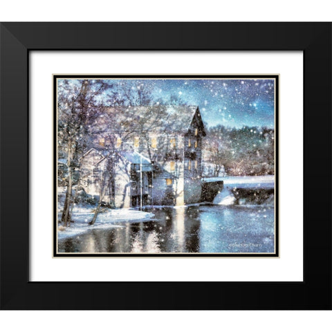 All is Calm Black Modern Wood Framed Art Print with Double Matting by Bluebird Barn