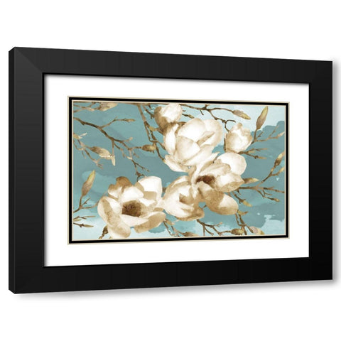 Magnolia I Black Modern Wood Framed Art Print with Double Matting by Bluebird Barn