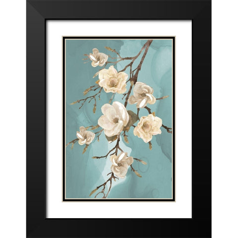 Magnolia III Black Modern Wood Framed Art Print with Double Matting by Bluebird Barn