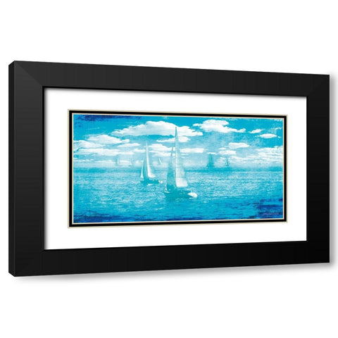 Sailboat Vista Black Modern Wood Framed Art Print with Double Matting by Bluebird Barn