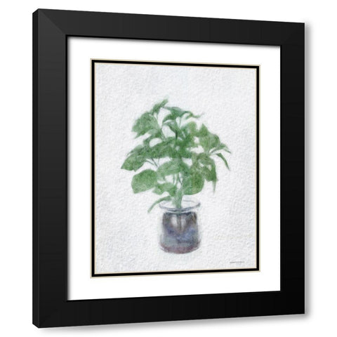 Basil Jar    Black Modern Wood Framed Art Print with Double Matting by Bluebird Barn