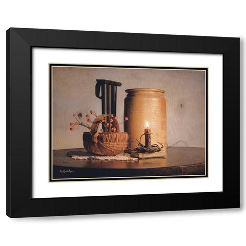 Bittersweet Basket Black Modern Wood Framed Art Print with Double Matting by Boyer, Susie