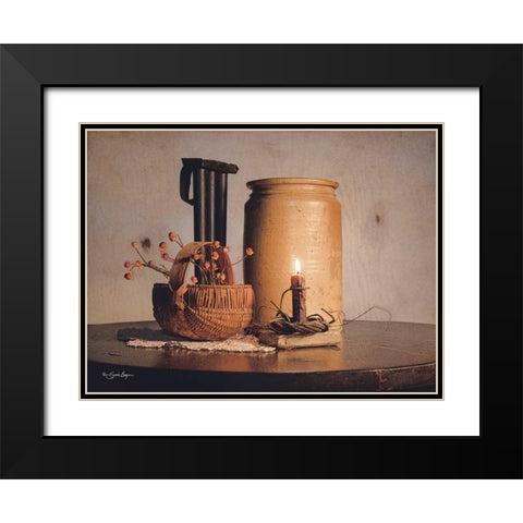 Bittersweet Basket Black Modern Wood Framed Art Print with Double Matting by Boyer, Susie