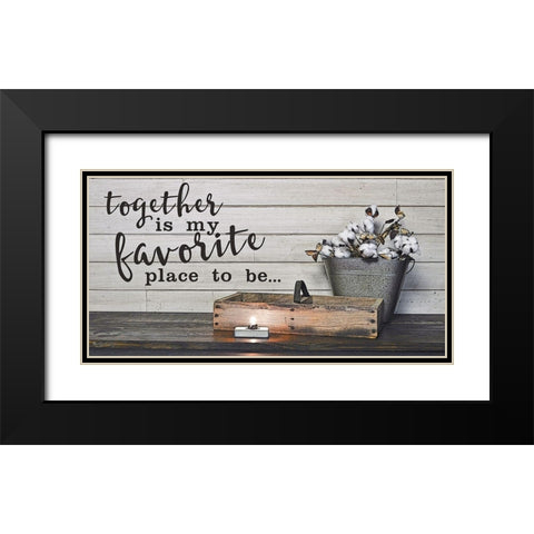 Together Black Modern Wood Framed Art Print with Double Matting by Boyer, Susie
