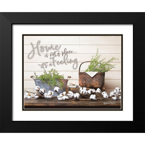 Home is Not a Place Black Modern Wood Framed Art Print with Double Matting by Boyer, Susie
