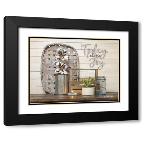 Today I Choose Joy Black Modern Wood Framed Art Print with Double Matting by Boyer, Susie