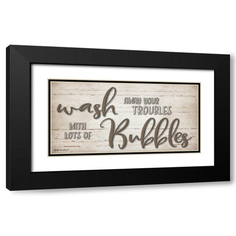 Wash Your Troubles Black Modern Wood Framed Art Print with Double Matting by Boyer, Susie