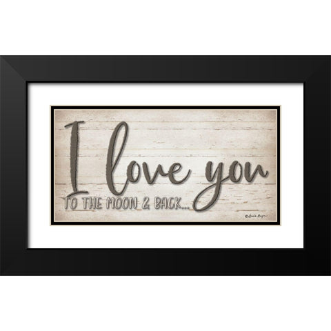 I Love You Black Modern Wood Framed Art Print with Double Matting by Boyer, Susie