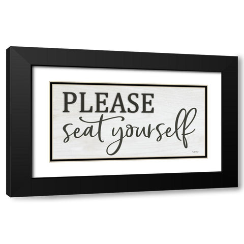 Please Seat Yourself Black Modern Wood Framed Art Print with Double Matting by Boyer, Susie