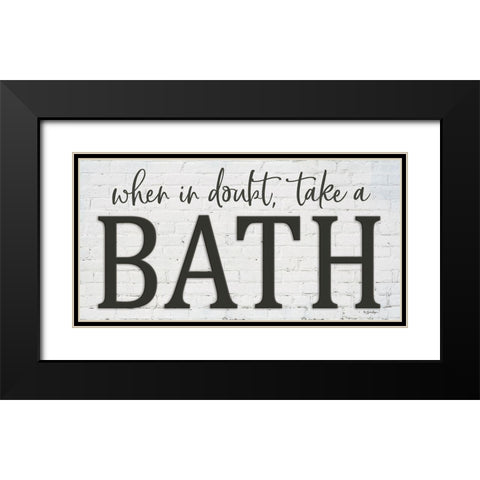 Bath Black Modern Wood Framed Art Print with Double Matting by Boyer, Susie