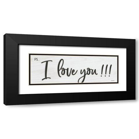 I Love You Black Modern Wood Framed Art Print with Double Matting by Boyer, Susie