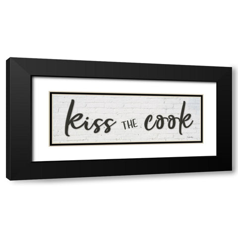 Kiss the Cook Black Modern Wood Framed Art Print with Double Matting by Boyer, Susie