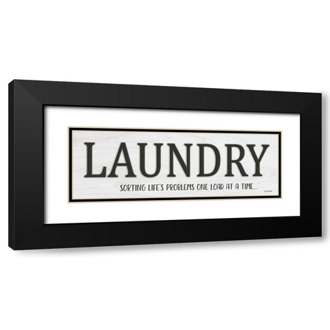 Laundry Black Modern Wood Framed Art Print with Double Matting by Boyer, Susie