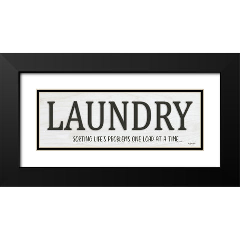 Laundry Black Modern Wood Framed Art Print with Double Matting by Boyer, Susie