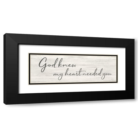 God Knew Black Modern Wood Framed Art Print with Double Matting by Boyer, Susie