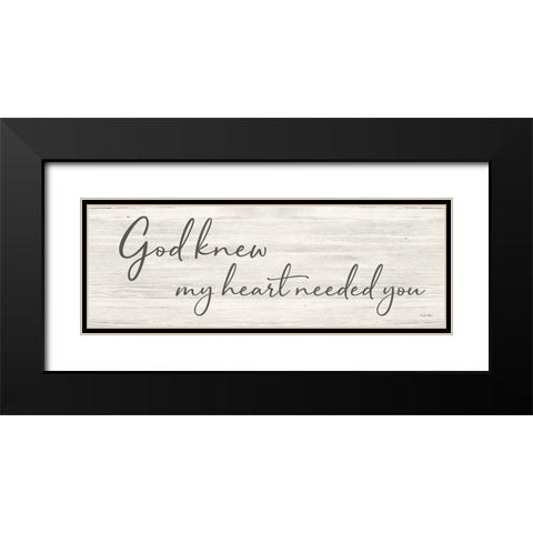 God Knew Black Modern Wood Framed Art Print with Double Matting by Boyer, Susie
