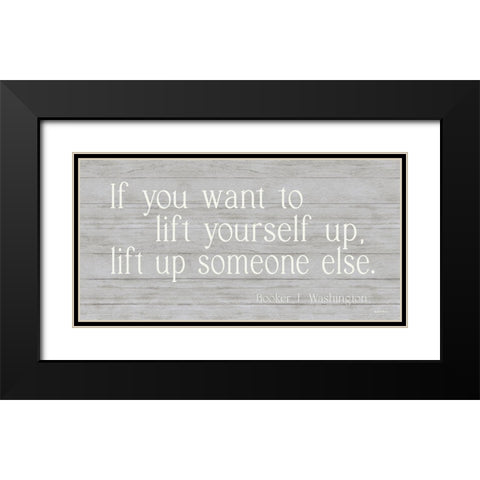 Life Up Someone Else Black Modern Wood Framed Art Print with Double Matting by Boyer, Susie