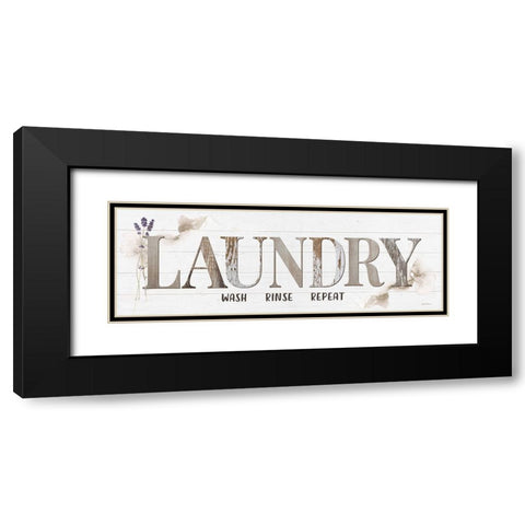 Laundry Black Modern Wood Framed Art Print with Double Matting by Boyer, Susie