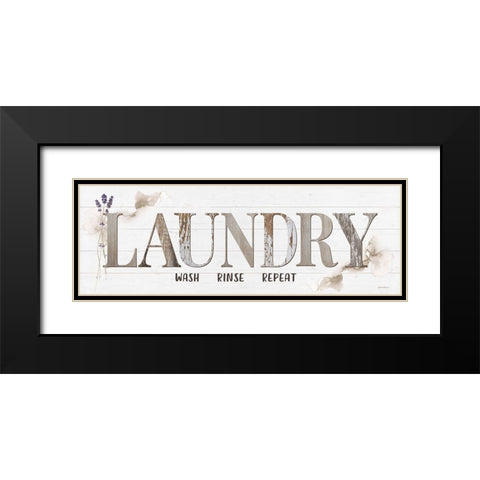 Laundry Black Modern Wood Framed Art Print with Double Matting by Boyer, Susie