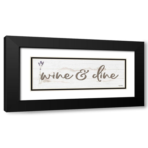 Wine And Dine Black Modern Wood Framed Art Print with Double Matting by Boyer, Susie