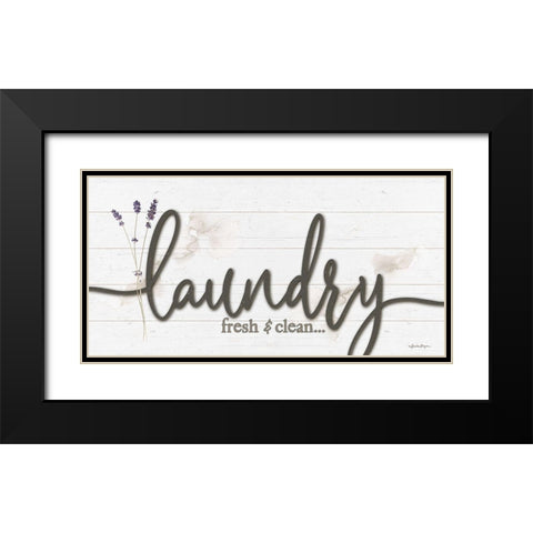 Laundry Fresh And Clean Black Modern Wood Framed Art Print with Double Matting by Boyer, Susie