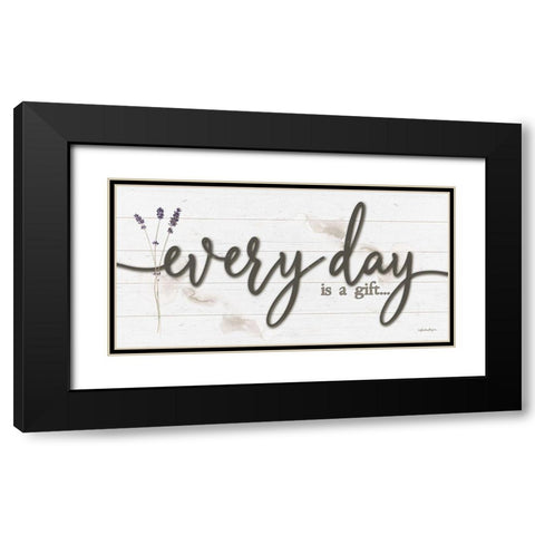Every Day is a Gift Black Modern Wood Framed Art Print with Double Matting by Boyer, Susie