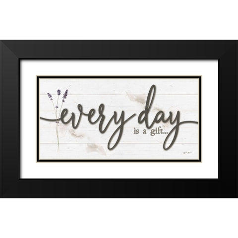Every Day is a Gift Black Modern Wood Framed Art Print with Double Matting by Boyer, Susie