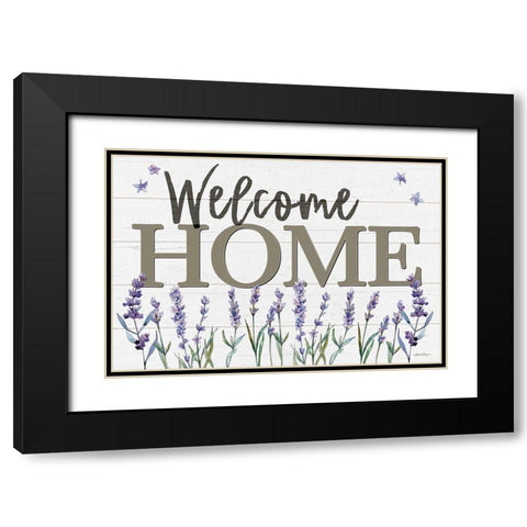 Welcome Home Black Modern Wood Framed Art Print with Double Matting by Boyer, Susie