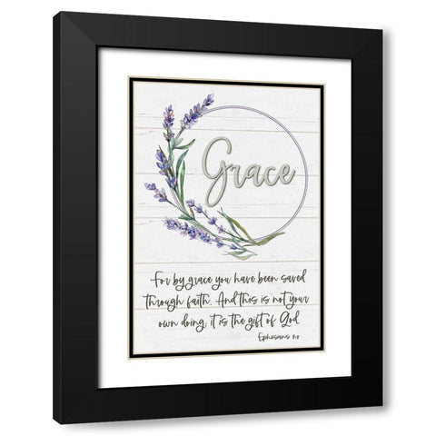 Grace Black Modern Wood Framed Art Print with Double Matting by Boyer, Susie