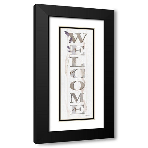 Welcome Black Modern Wood Framed Art Print with Double Matting by Boyer, Susie