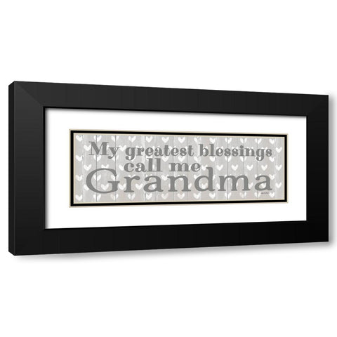My Greatest Blessings Call Me Grandma Black Modern Wood Framed Art Print with Double Matting by Boyer, Susie