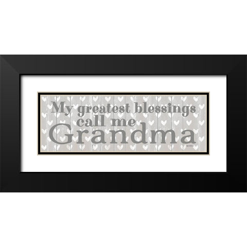 My Greatest Blessings Call Me Grandma Black Modern Wood Framed Art Print with Double Matting by Boyer, Susie