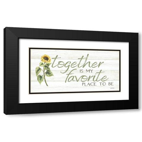 Together is My Favorite Place to Be Black Modern Wood Framed Art Print with Double Matting by Boyer, Susie