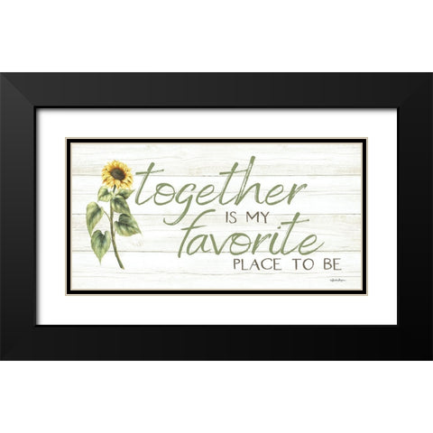 Together is My Favorite Place to Be Black Modern Wood Framed Art Print with Double Matting by Boyer, Susie