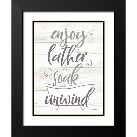 Time in the Tub Black Modern Wood Framed Art Print with Double Matting by Boyer, Susie