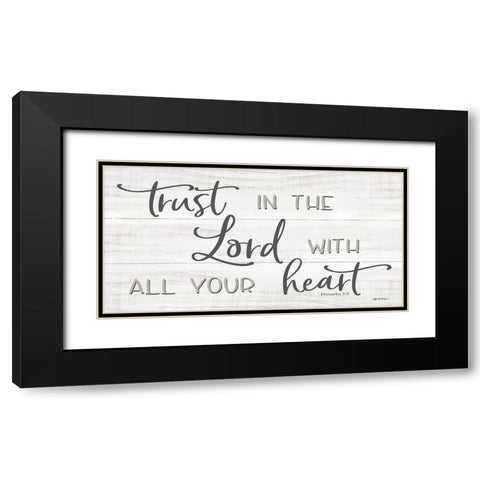 Trust in the Lord Black Modern Wood Framed Art Print with Double Matting by Boyer, Susie